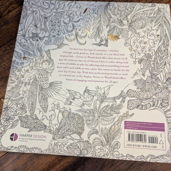 The Fairyland Colouring Book & Fairies in Wonderland 2 Coloring Books for adults - Picture 5 of 11